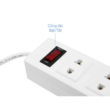 Ổ Cắm ĐQ 002A-02-2M (3 Lỗ Dây 2 Mét) 3