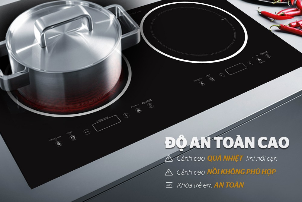 Bếp từ - hồng ngoại đôi Sunhouse SHB8609 3600W 6