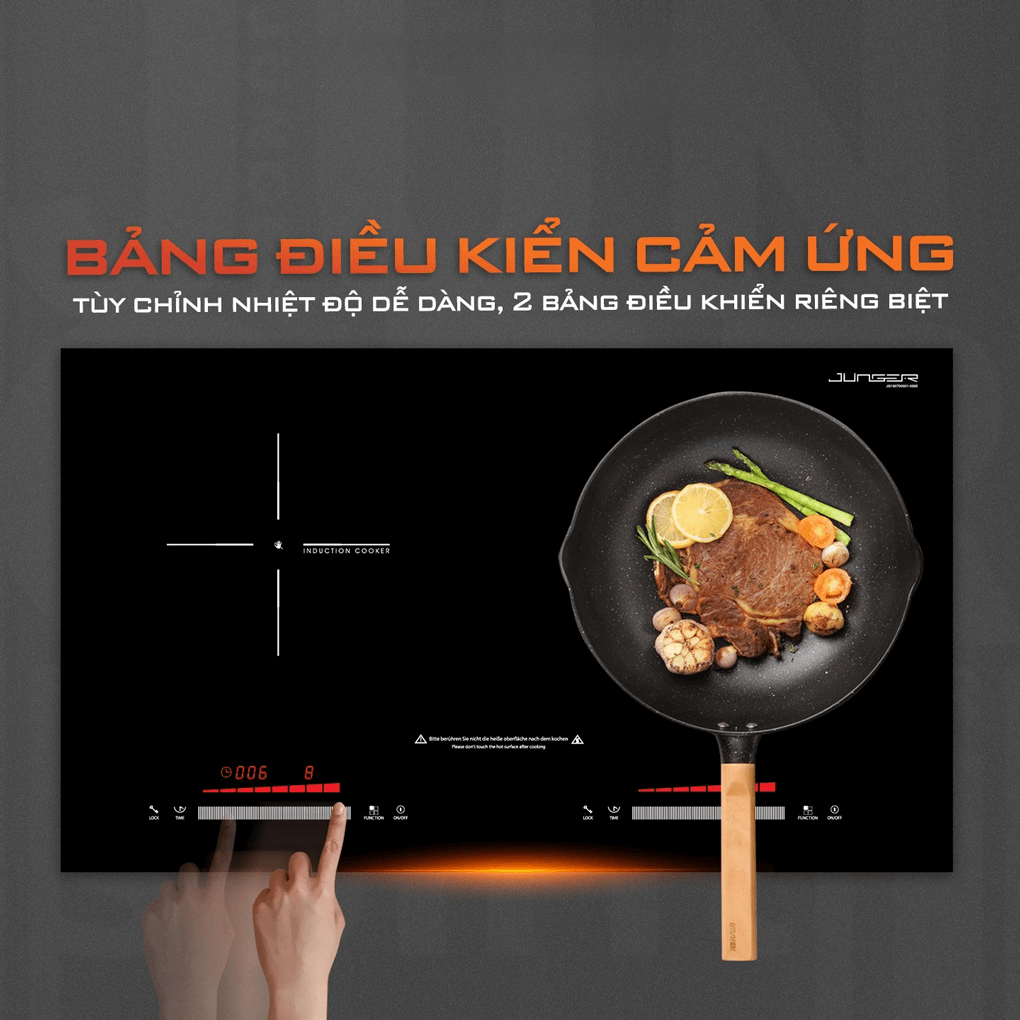 Bếp từ đôi Junger NKD22+ 4400W - Thái Lan 6