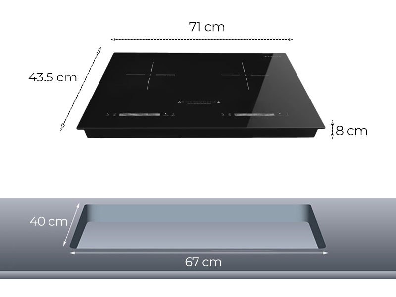 Bếp từ đôi Junger NKD22+ 4400W - Thái Lan 7