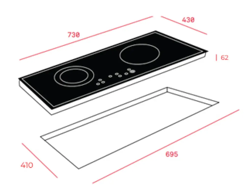 Bếp từ đôi Teka IB 702 4000W 2
