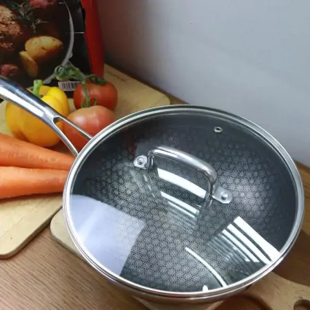 Chảo sâu lòng Noon Song inox 3 lớp đáy từ chống dính 2 mặt Kimscook 24 cm 3