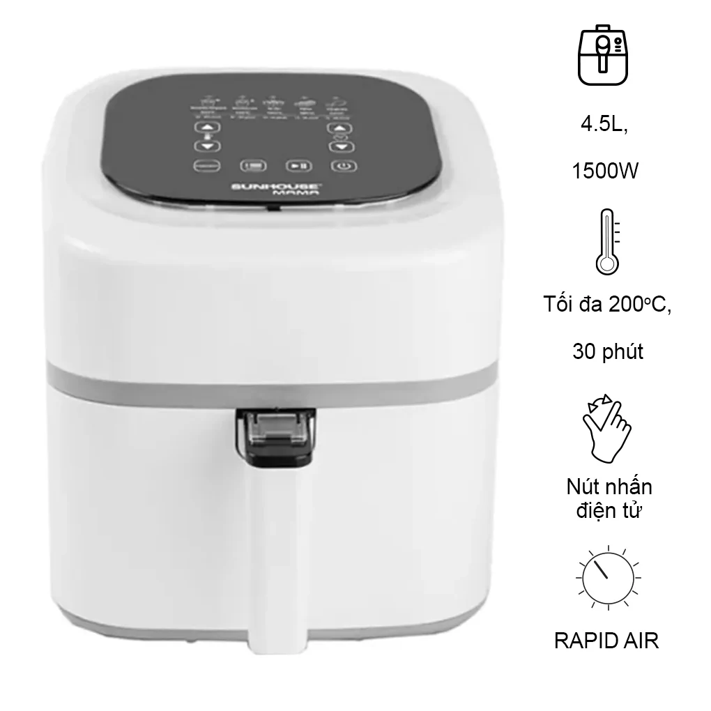 Nồi chiên không dầu Sunhouse SHD4086W 4.5 lít