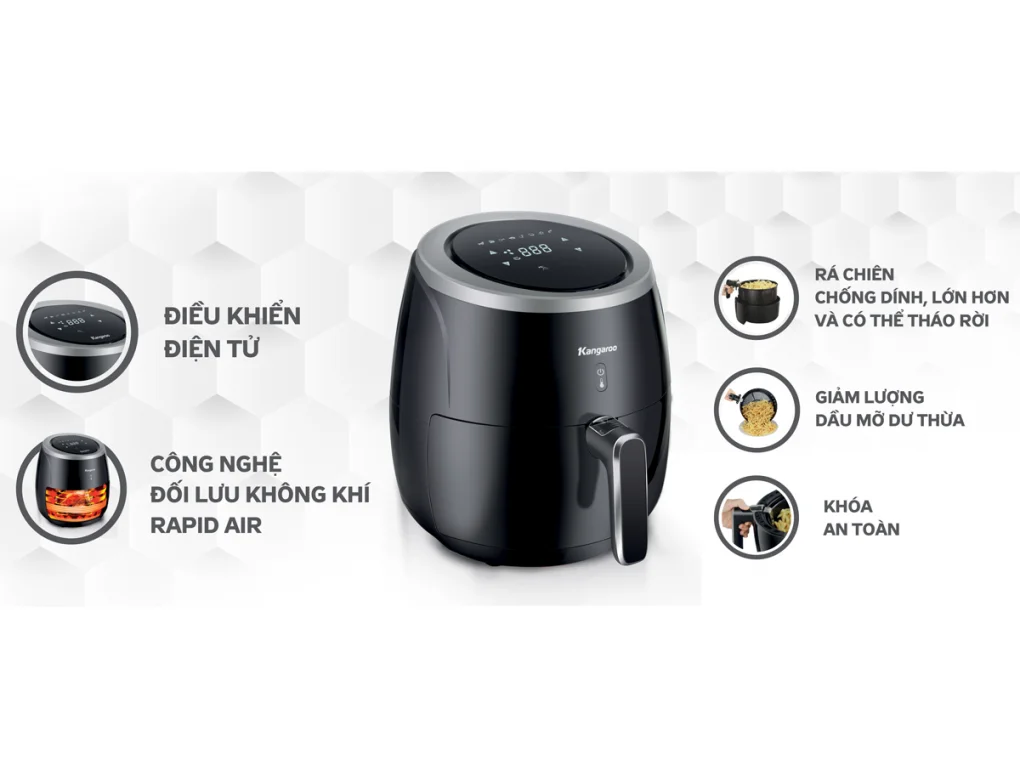 Nồi Chiên Không Dầu 5 Lít Kangaroo KG52AF1A 8
