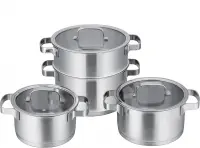 Bộ nồi inox và xửng hấp Rapido RK182024S-2 24-24-20-16 cm