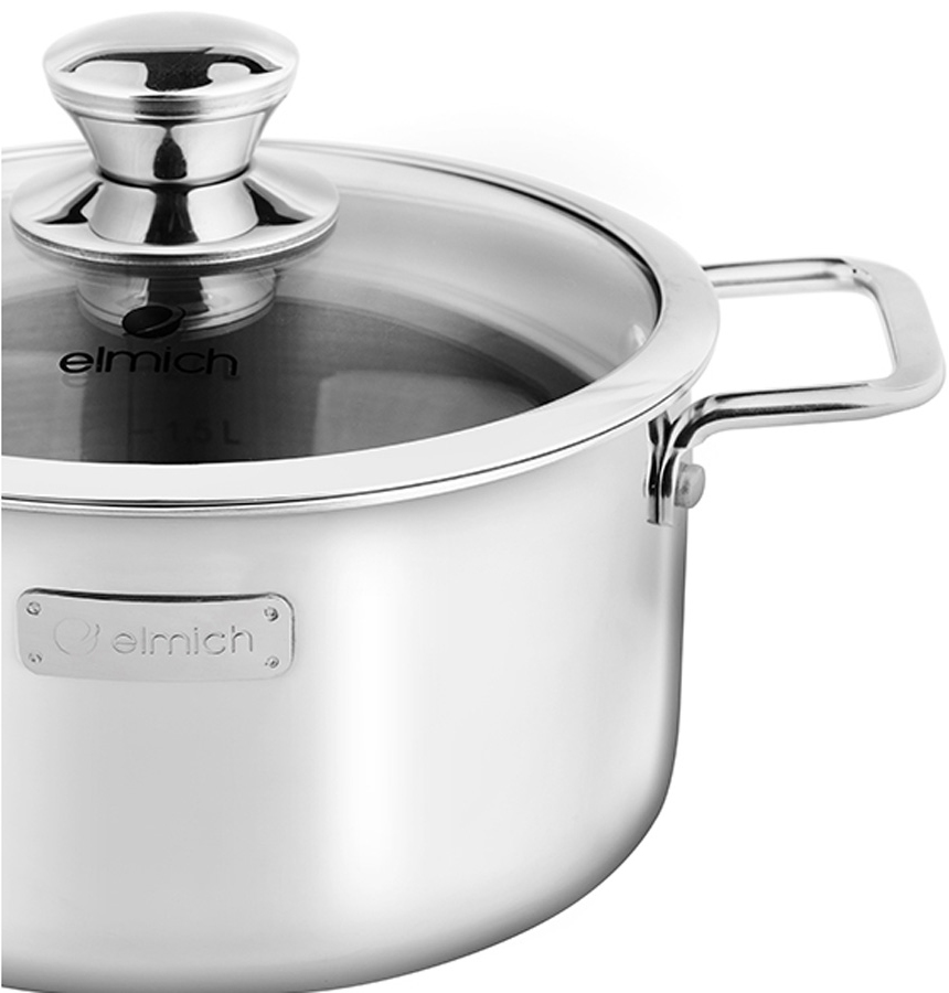 Nồi inox cao cấp 3 lớp đáy liền Elmich Tri-Max 28 cm