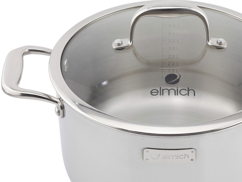 Nồi inox cao cấp 3 lớp đáy liền Elmich Tri-Max 28 cm