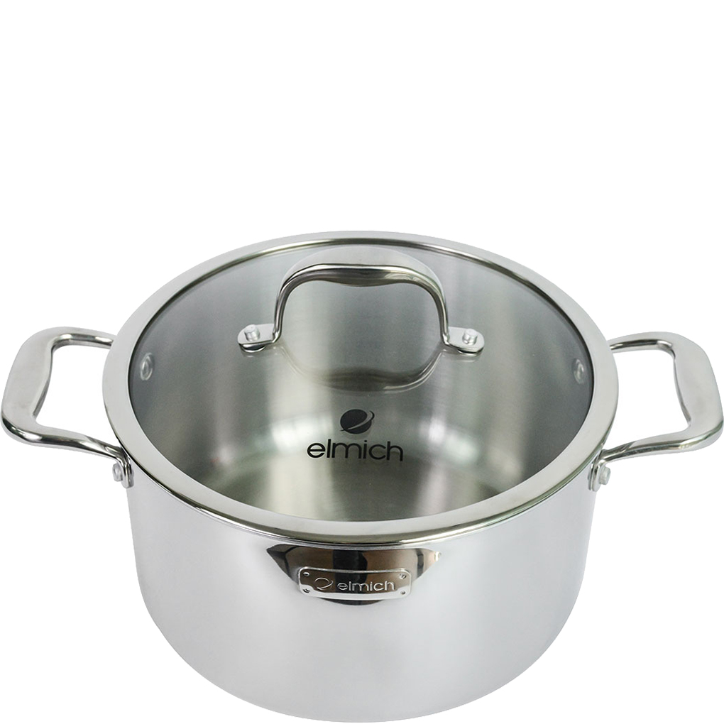 Nồi inox cao cấp 3 lớp đáy liền Elmich Tri-Max 18 cm 0