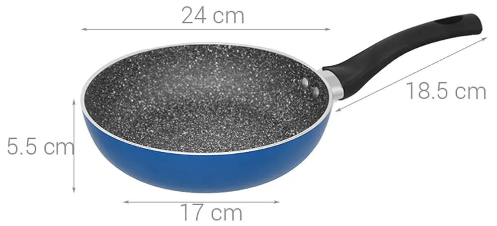 Chảo vân đá đáy từ Elmich Colosseum Y1 EL3719 24 cm 2