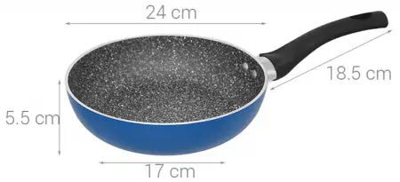 Chảo vân đá đáy từ Elmich Colosseum Y1 EL3719 24 cm 2