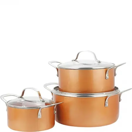 Bộ nồi phủ sứ an toàn đáy từ Elmich Royal Classic EL-3700 16-20-24 cm 4