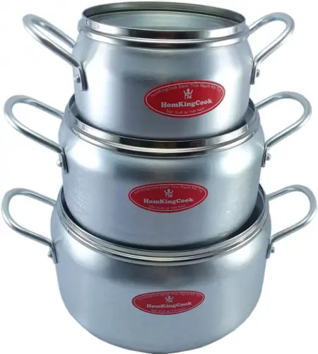 Bộ nồi 3 món King Cook HT06KC 16-20-24 cm 0