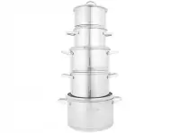 Bộ nồi inox 304 Fivestar Kiểu Silic FS10CG2-x2(16cm)-x2(20cm)-24cm 0