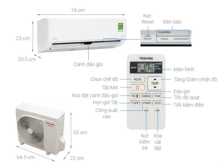 Máy lạnh Toshiba Inverter 1 Hp RAS-H10L3KCVG-V 3