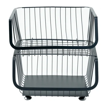 Bộ Rổ Kim Loại Có Bánh Xe 2 Tầng ECORS02A 5