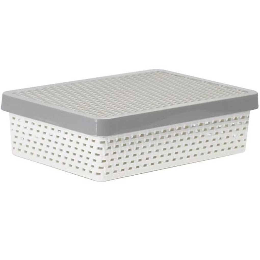 Rổ SENN (XS) Có Nắp HH-2087L Kem Xám