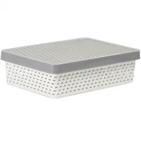 Rổ SENN (XS) Có Nắp HH-2087L Kem Xám