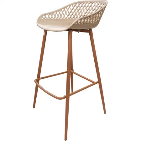 Ghế Bar Nhựa 1695-1 Khaki 75cm 0