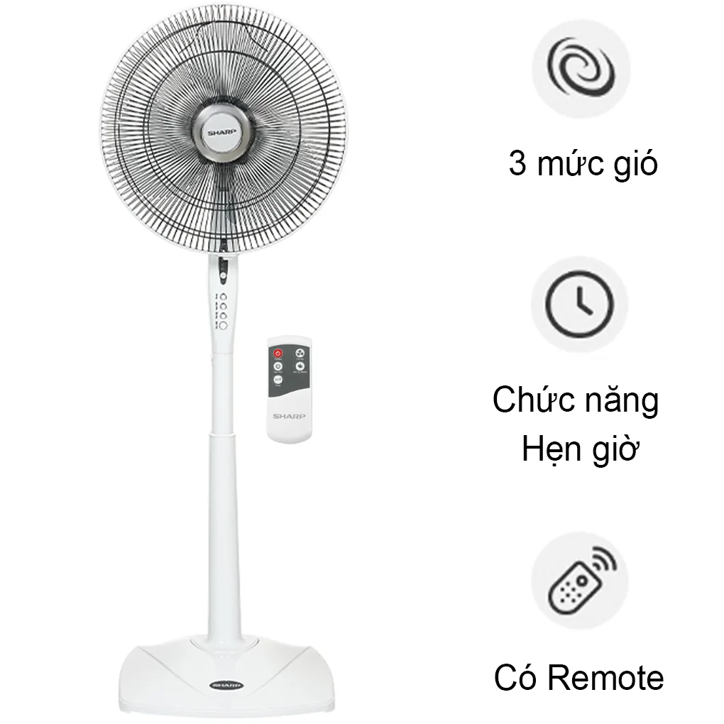 Quạt đứng Sharp PJ-S40RV-WH