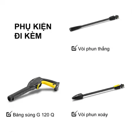 Máy phun xịt cao áp Karcher K 2 Horizontal *KAP 1.4 kW 3