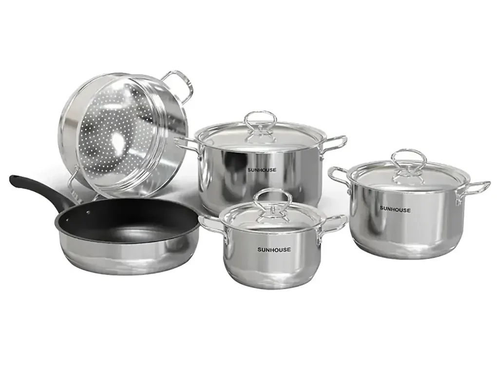 Bộ nồi chảo inox 5 đáy SHG998