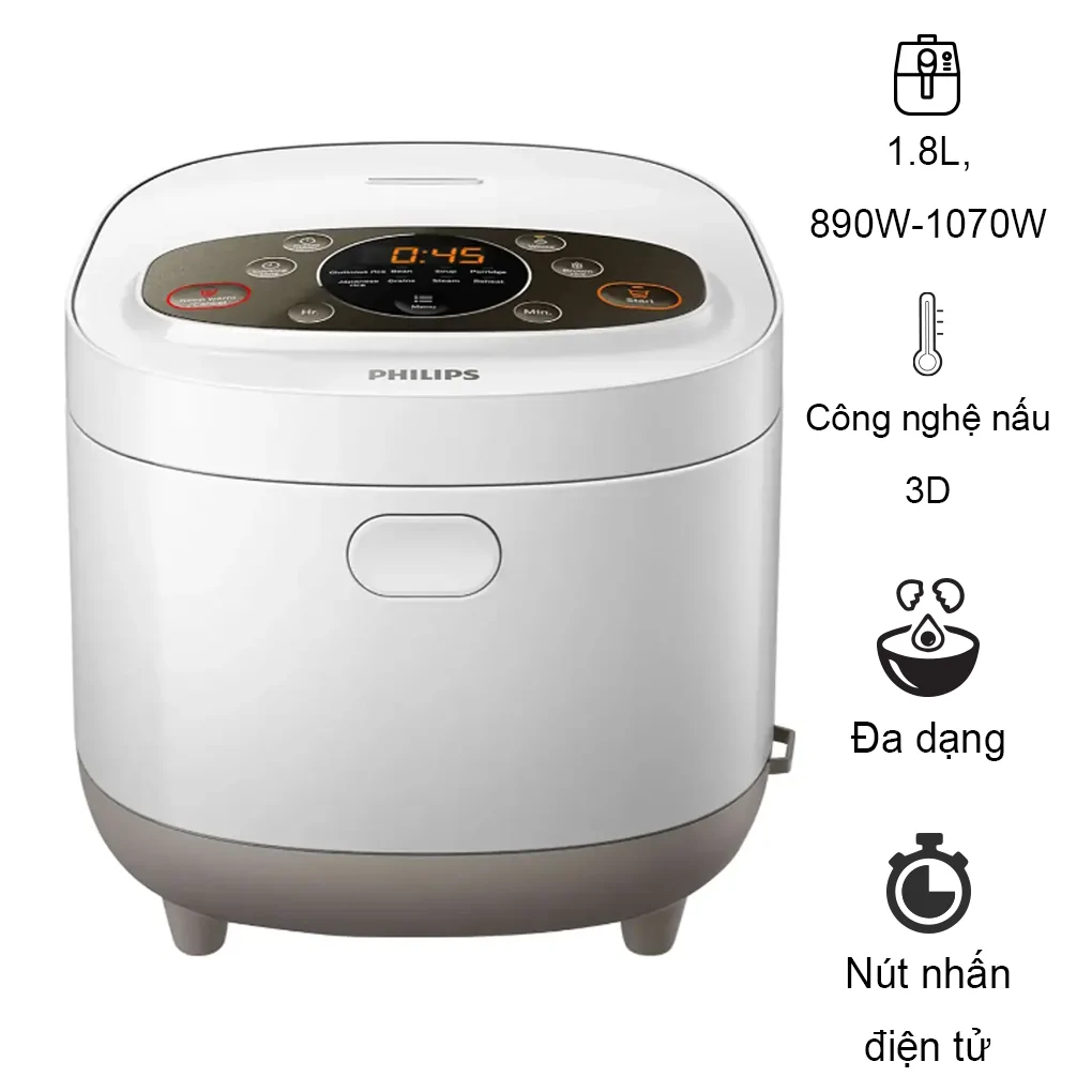 Nồi Cơm Điện Philips HD4533 1.8 lít