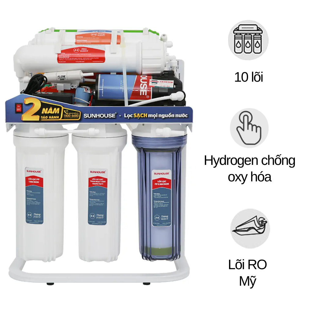 Máy lọc nước R.O không vỏ SHA88117KV 10 lõi