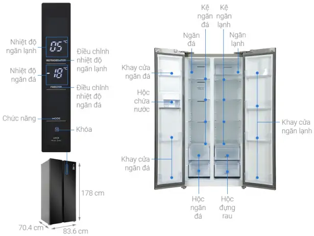 Tủ Lạnh Inverter ELECTROLUX 505 Lít ESE5401A-BVN