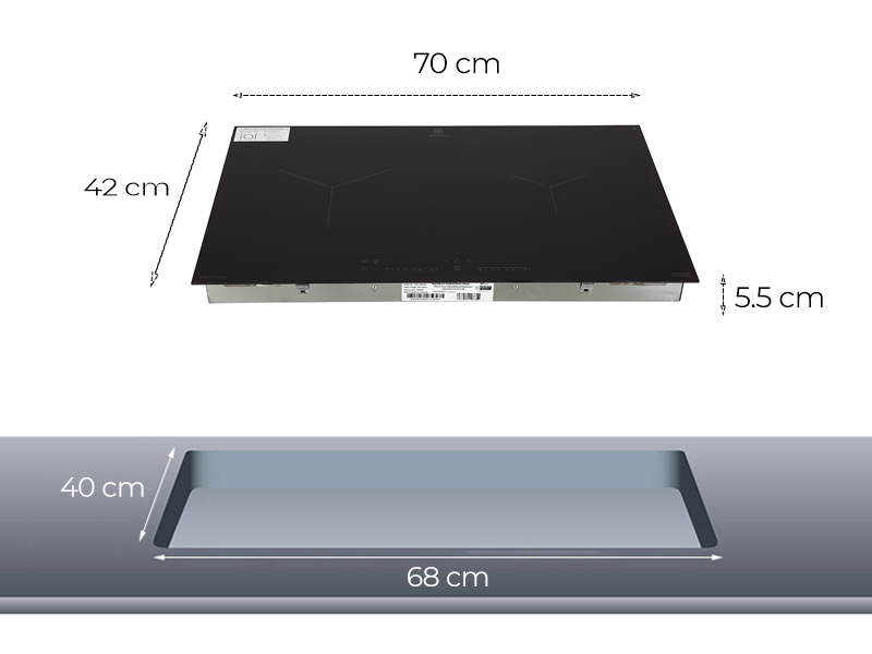 Bếp từ âm đôi Electrolux EHI7260BB 4