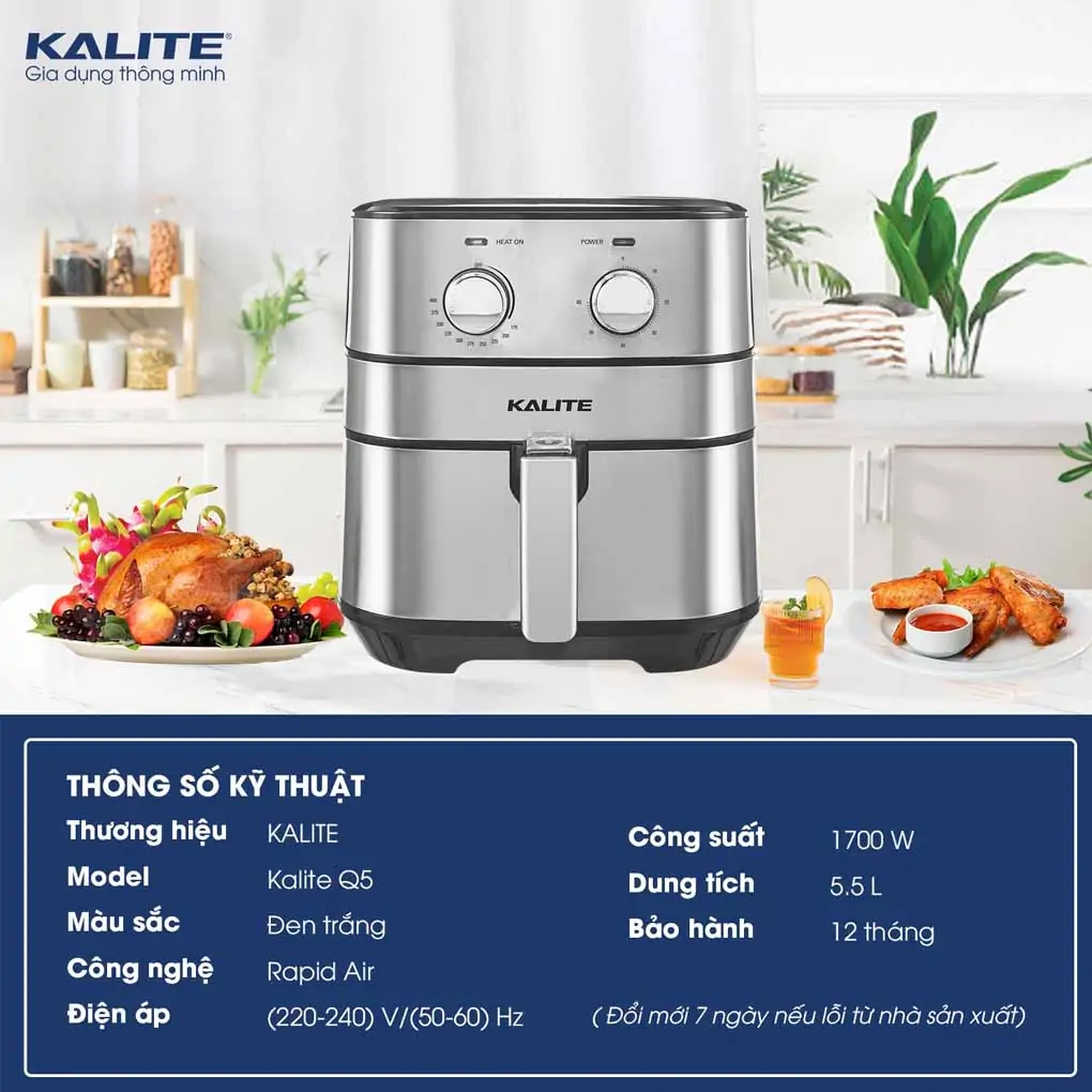 Nồi chiên không dầu Kalite Q5 1