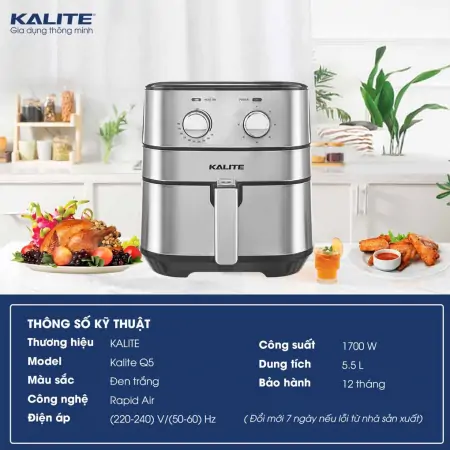 Nồi chiên không dầu Kalite Q5 1