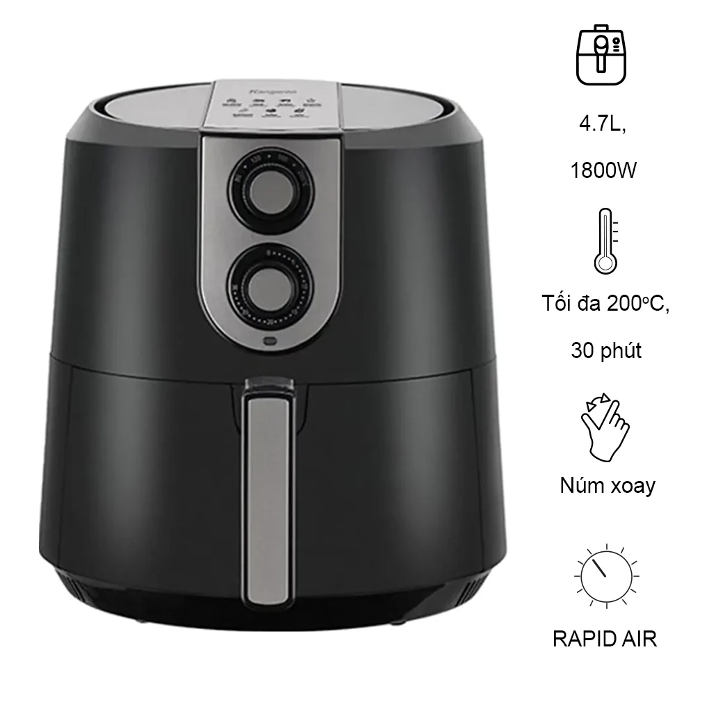 Nồi chiên không dầu Kangaroo KG55AF1 (Sản phẩm trưng bày)