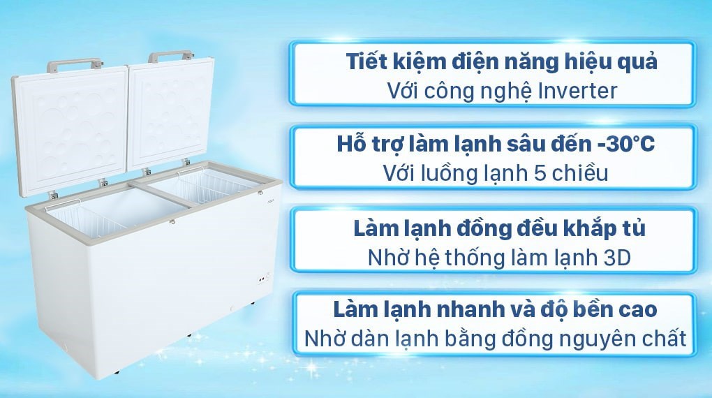 Tủ Đông Aqua Inverter 425 Lít AQF-C5701E 0