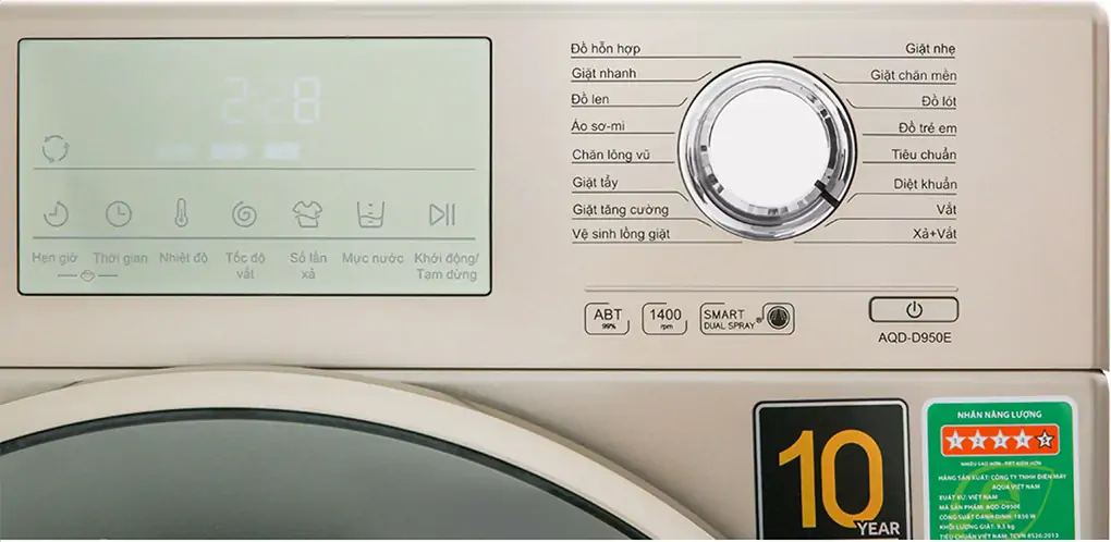 Máy Giặt Aqua 9.5 Kg AQD-D950E (N) 2