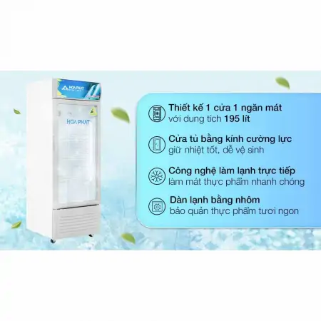 Tủ Mát Hòa Phát 195 Lít HSC 550F1R1 0