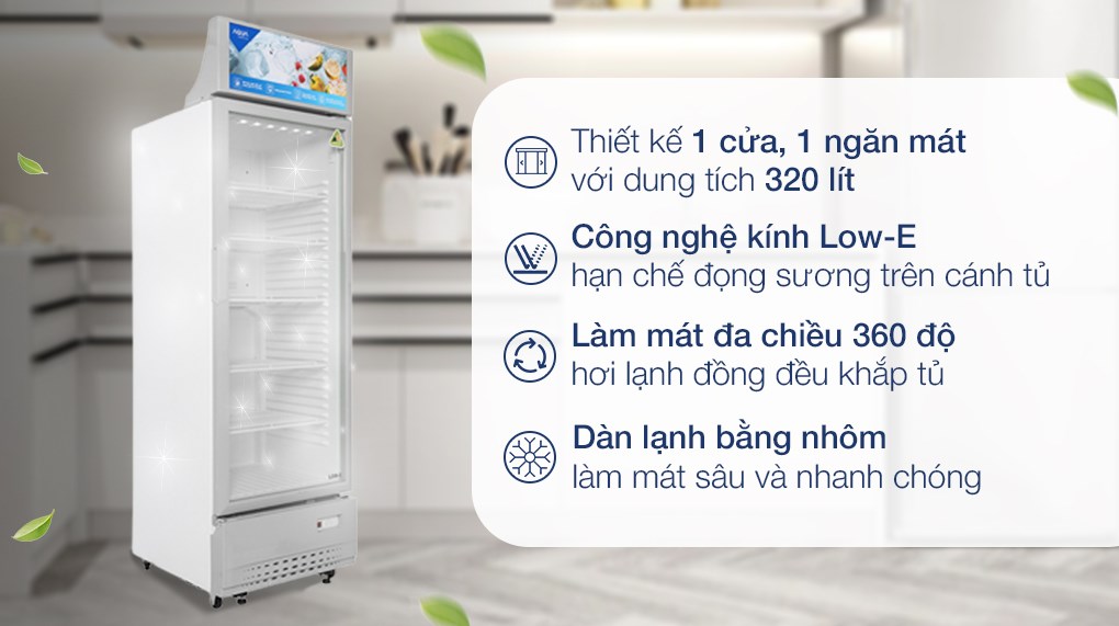 Tủ Mát Aqua 340 Lít AQS-AF440S 0