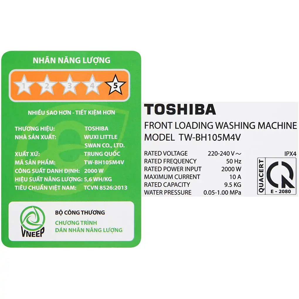 Máy Giặt TOSHIBA 9.5 Kg TW-BH105M4V (SK) 3