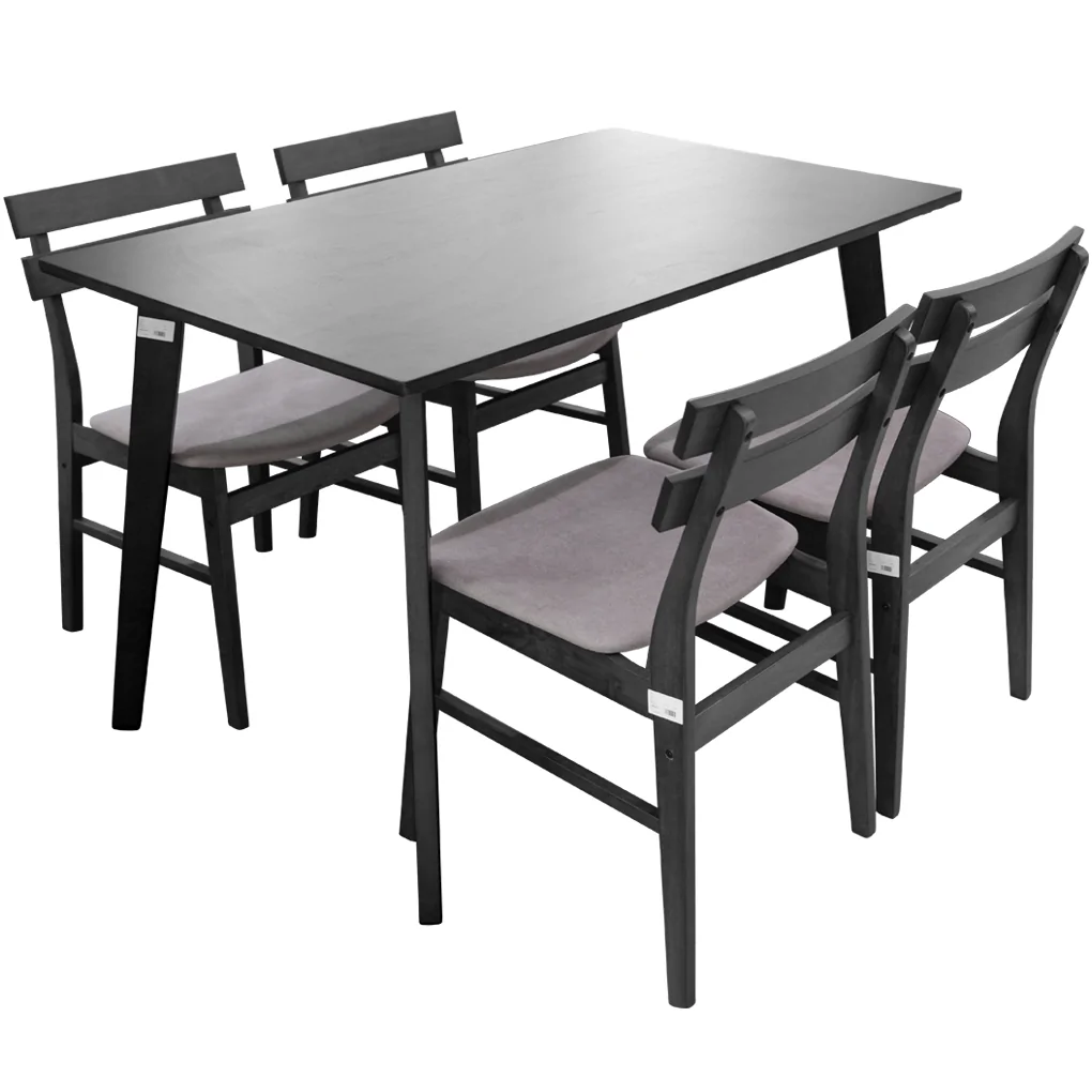 Bộ Bàn Ăn Fiesta WM1781A-DT5 Xám + 4 Ghế Ăn Delvin WM1968-DC Xám (RUSTIC GREY) 1