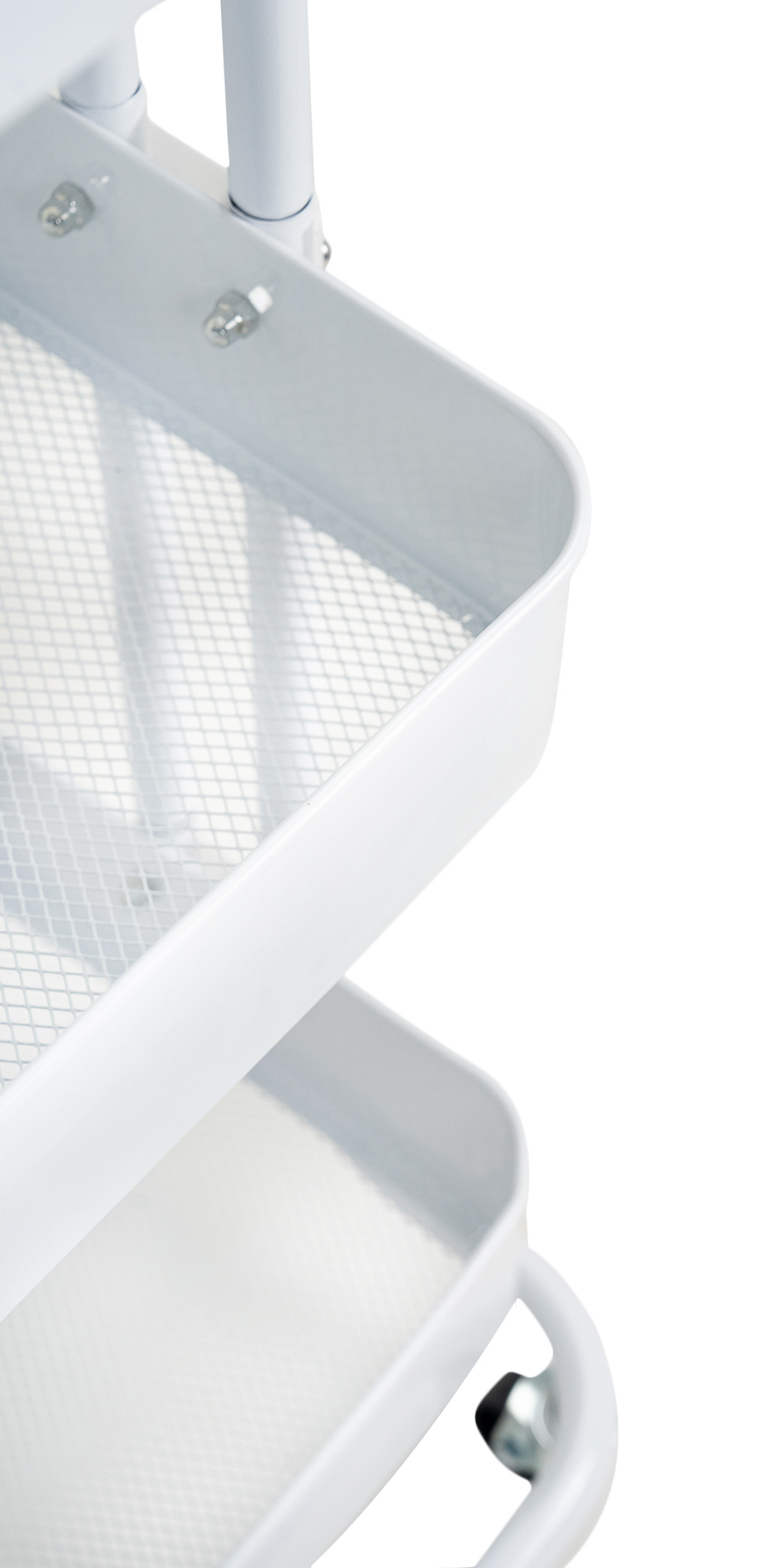 Kệ Xếp 3 Tầng Kim Loại Có Bánh Xe ECOSF3 Trắng 4