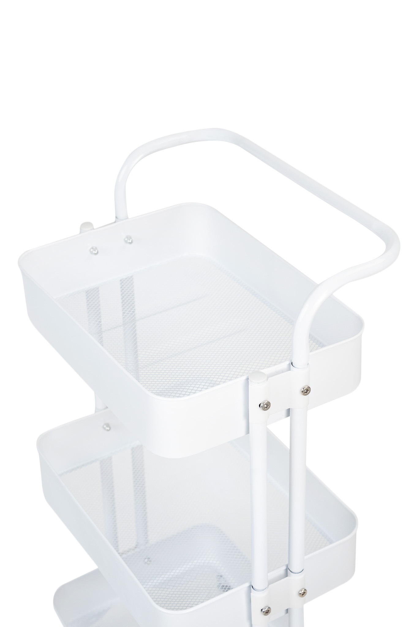 Kệ Xếp 3 Tầng Kim Loại Có Bánh Xe ECOSF3 Trắng 5