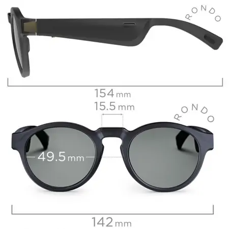 Kính Mát Nghe Nhạc Bose Frames, Kiểu Rondo, Màu Đen 3