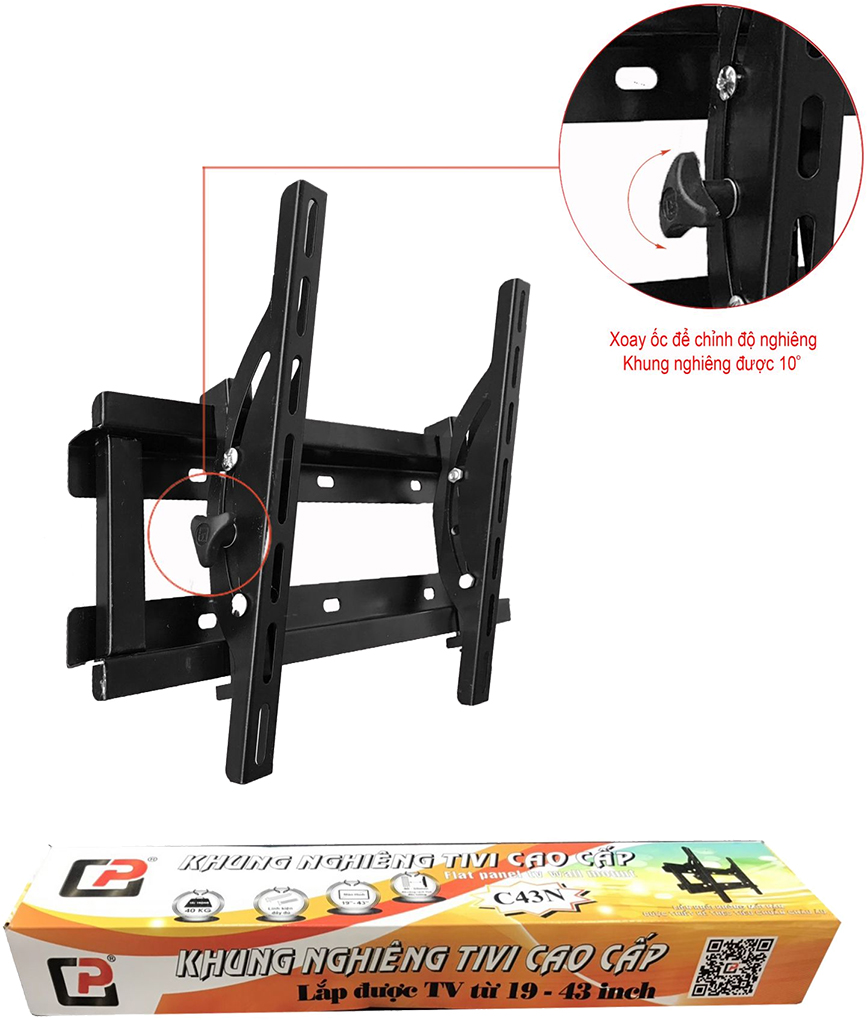 Khung treo Tivi nghiêng Cảnh Phong C43N từ 19-43 inch 0