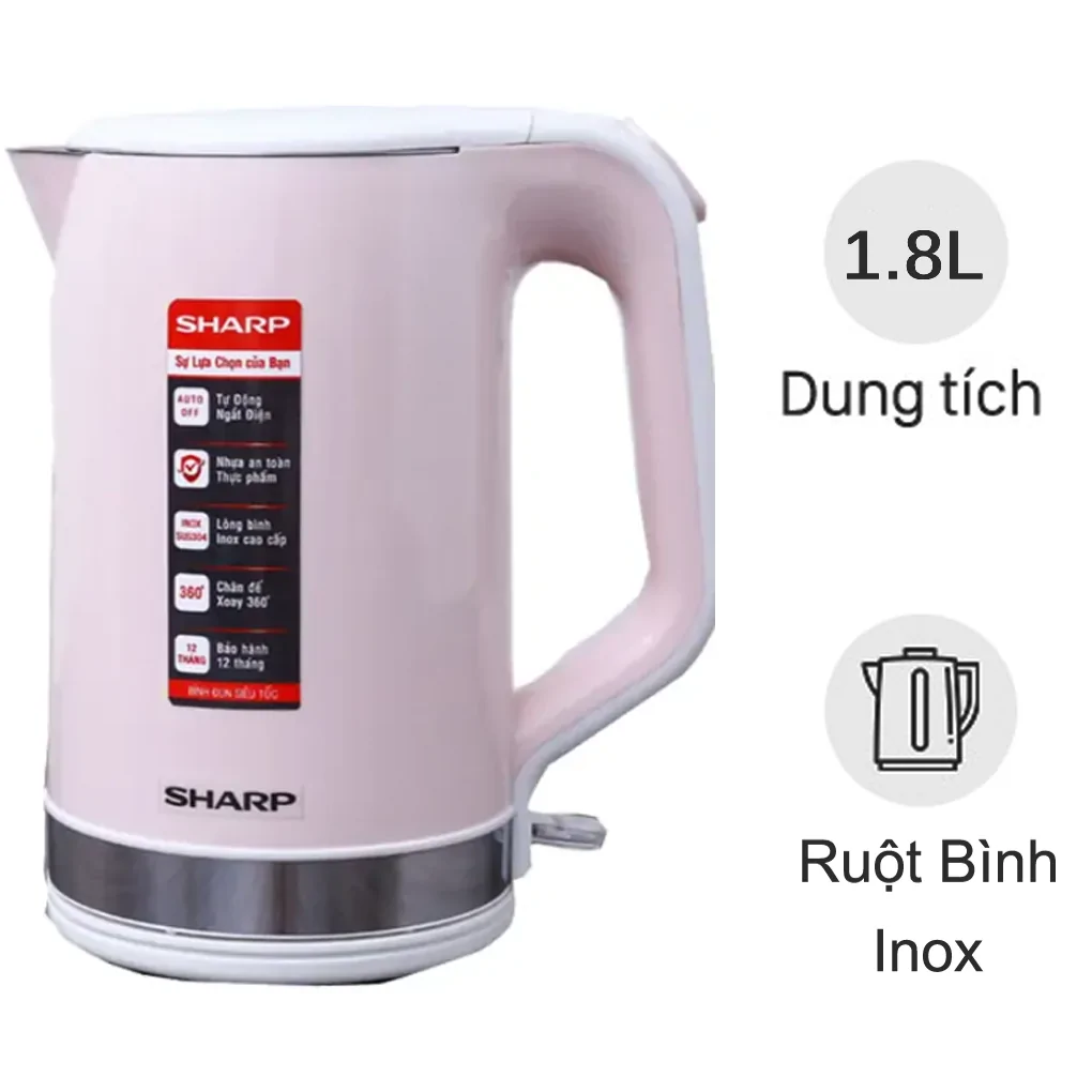Bình đun siêu tốc Sharp EKJ-18VP-PK