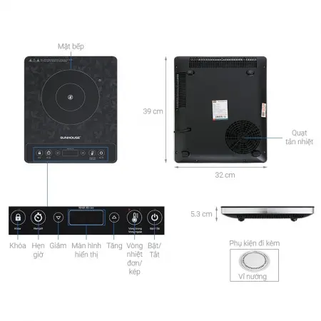 Bếp hồng ngoại Sunhouse SHD6020 4