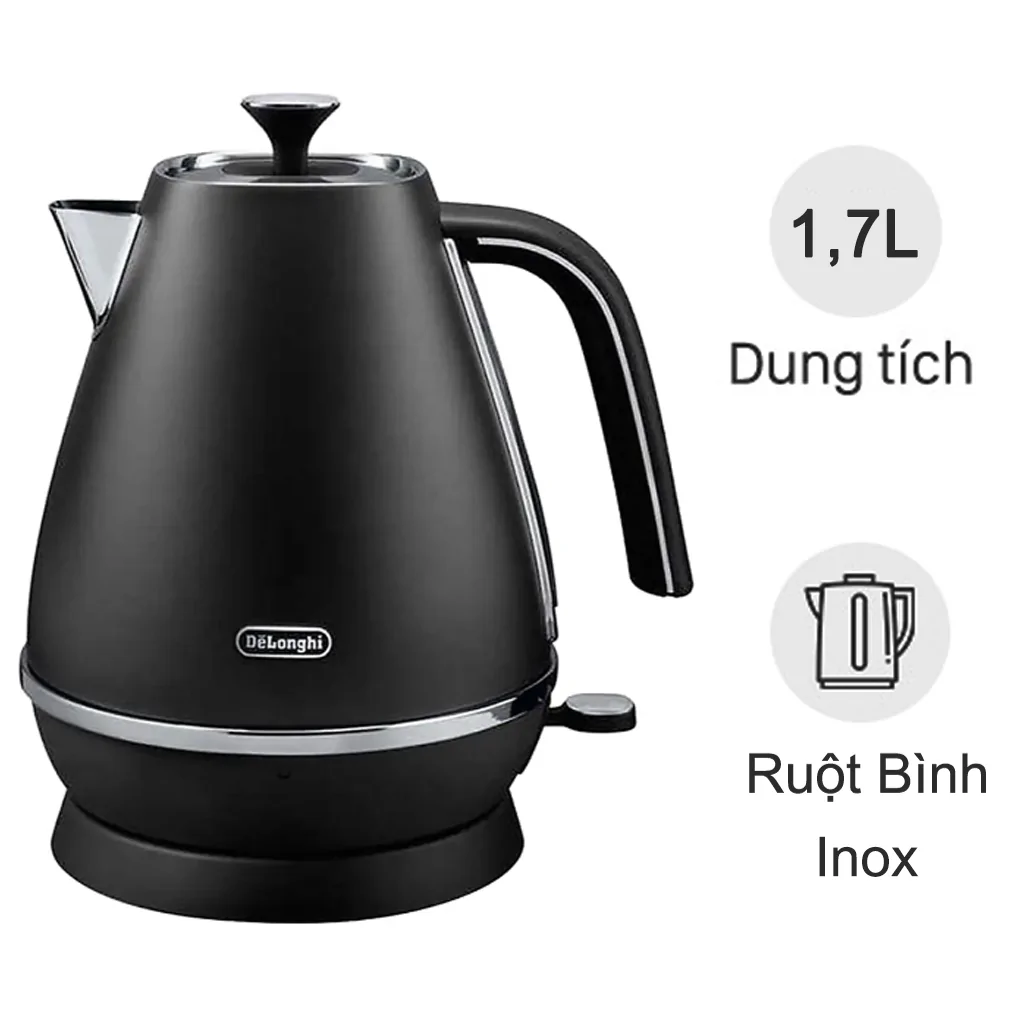 Bình đun siêu tốc 1.7lít Delonghi KBI2001.BK