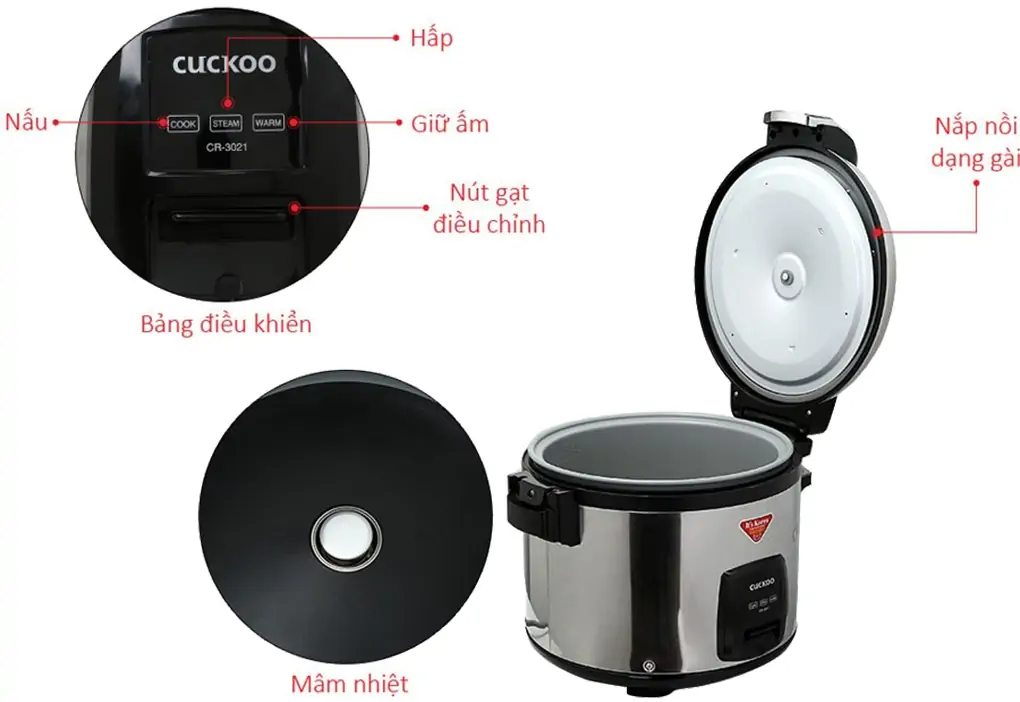 Nồi Cơm Điện Cuckoo CR-3021S	5.4 lít 3