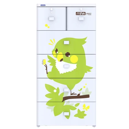 TỦ MINA 5 NGĂN-XÁM