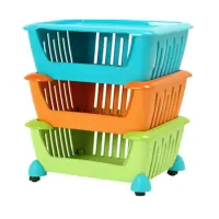 Giành Nhựa 3 Tầng Có Bánh Xe PB600/3N