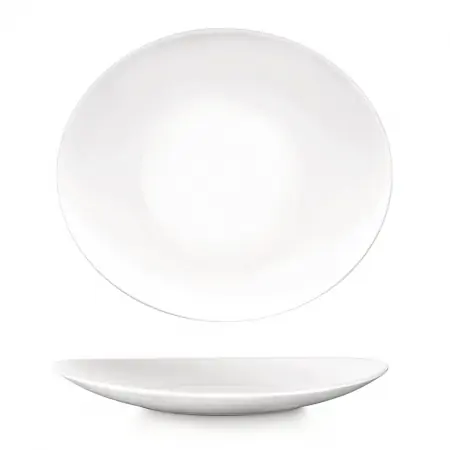 PROMETEO Đĩa Thủy Tinh Màu Trắng 22 X 19 1