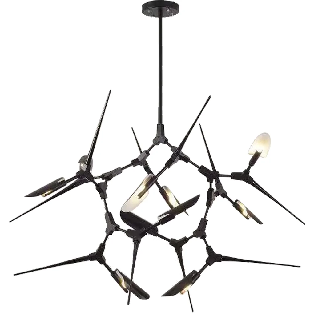 Đèn Treo Trần Thủy Tinh ECODL6 Đen